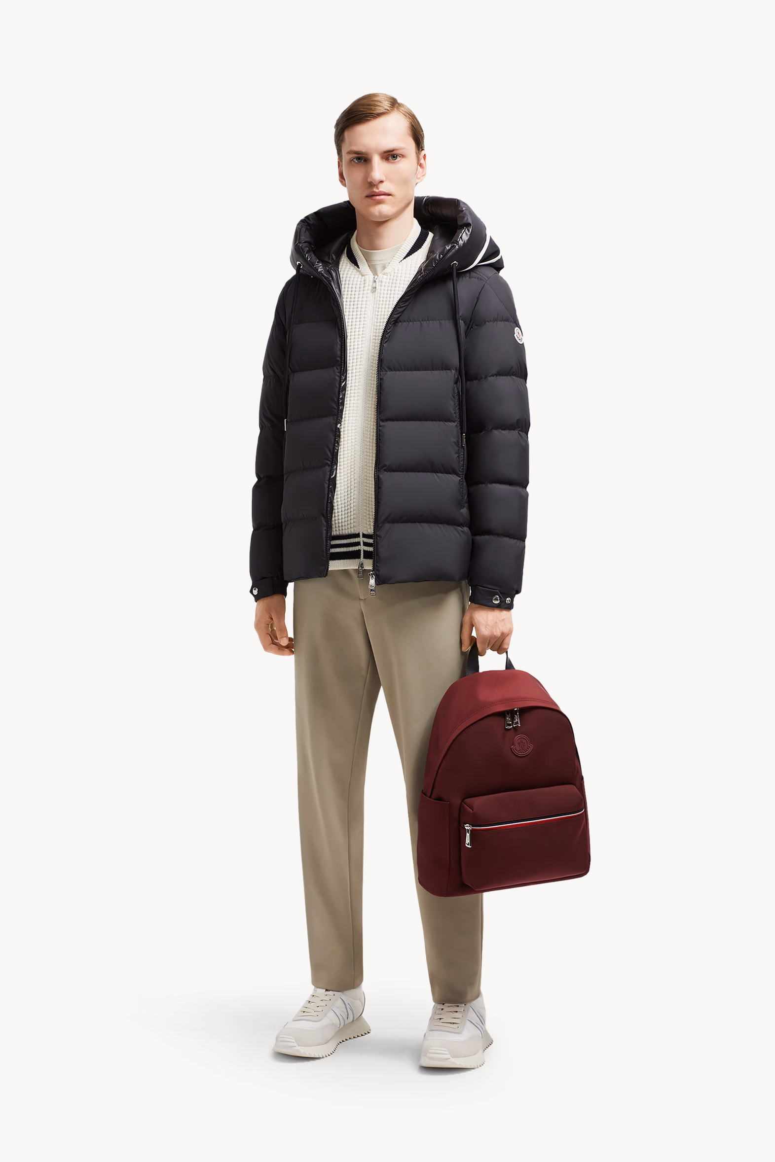 Cardere Hooded Short Down Jacket Men Black Moncler 0